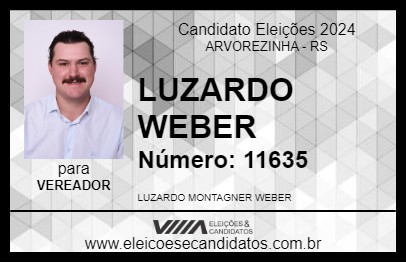 Candidato LUZARDO WEBER 2024 - ARVOREZINHA - Eleições