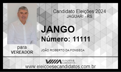 Candidato JANGO 2024 - JAGUARI - Eleições