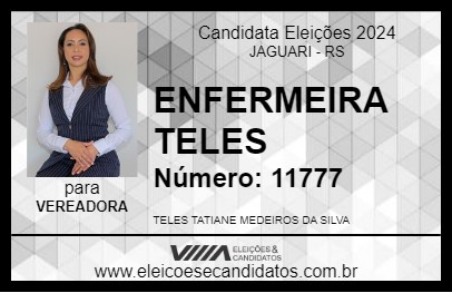 Candidato ENFERMEIRA TELES 2024 - JAGUARI - Eleições