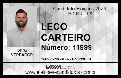 Candidato LECO CARTEIRO 2024 - JAGUARI - Eleições