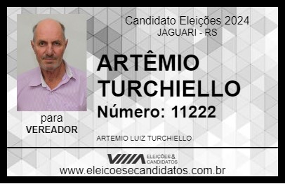 Candidato ARTÊMIO TURCHIELLO 2024 - JAGUARI - Eleições