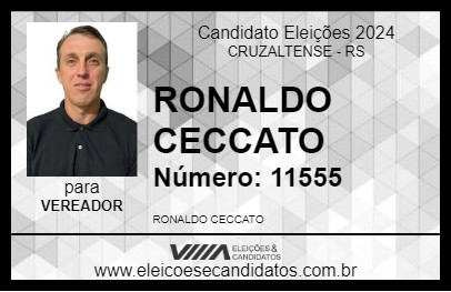 Candidato RONALDO CECCATO 2024 - CRUZALTENSE - Eleições