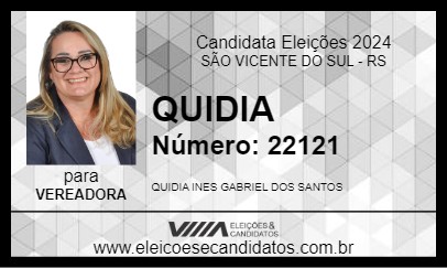 Candidato QUIDIA 2024 - SÃO VICENTE DO SUL - Eleições