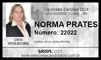 Candidato NORMA PRATES 2024 - SÃO VICENTE DO SUL - Eleições