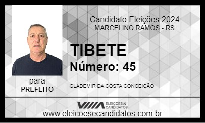 Candidato TIBETE 2024 - MARCELINO RAMOS - Eleições