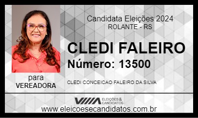 Candidato CLEDI FALEIRO 2024 - ROLANTE - Eleições