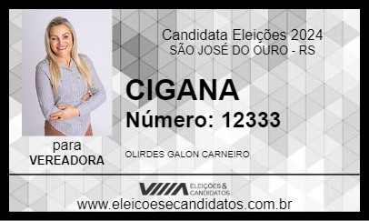 Candidato CIGANA 2024 - SÃO JOSÉ DO OURO - Eleições