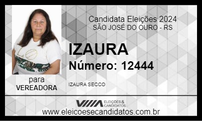 Candidato IZAURA 2024 - SÃO JOSÉ DO OURO - Eleições