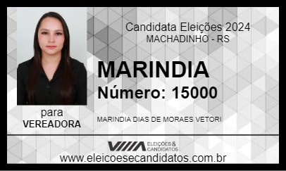 Candidato MARINDIA 2024 - MACHADINHO - Eleições