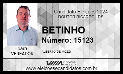 Candidato BETINHO 2024 - DOUTOR RICARDO - Eleições