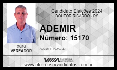 Candidato ADEMIR  2024 - DOUTOR RICARDO - Eleições