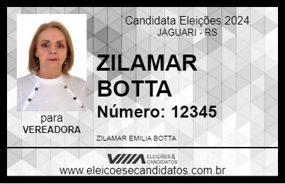 Candidato ZILAMAR BOTTA 2024 - JAGUARI - Eleições