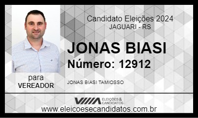 Candidato JONAS BIASI 2024 - JAGUARI - Eleições