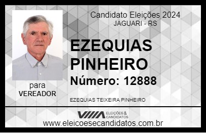 Candidato EZEQUIAS PINHEIRO 2024 - JAGUARI - Eleições