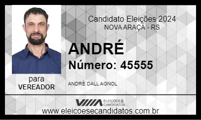 Candidato ANDRÉ 2024 - NOVA ARAÇÁ - Eleições