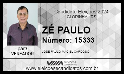 Candidato ZÉ PAULO 2024 - GLORINHA - Eleições