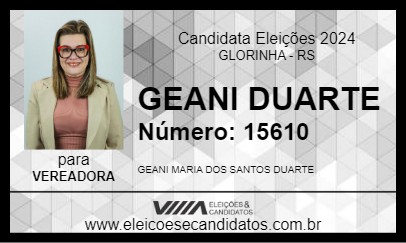 Candidato GEANI DUARTE 2024 - GLORINHA - Eleições