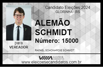 Candidato ALEMÃO SCHMIDT 2024 - GLORINHA - Eleições