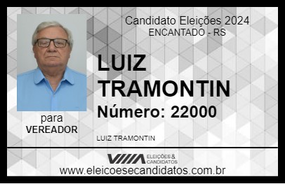 Candidato LUIZ TRAMONTIN 2024 - ENCANTADO - Eleições