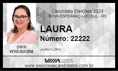 Candidato LAURA 2024 - NOVA ESPERANÇA DO SUL - Eleições