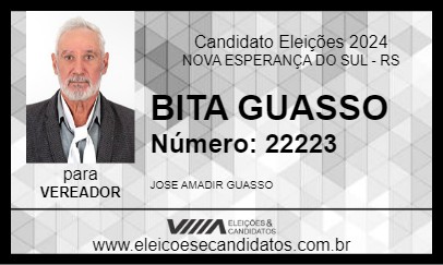 Candidato BITA GUASSO 2024 - NOVA ESPERANÇA DO SUL - Eleições