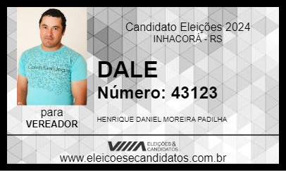 Candidato DALE 2024 - INHACORÁ - Eleições