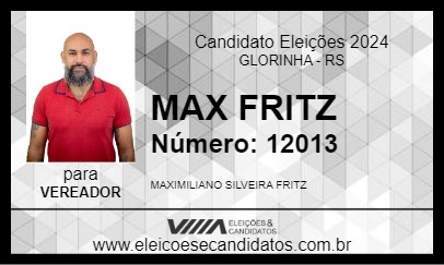 Candidato MAX FRITZ 2024 - GLORINHA - Eleições