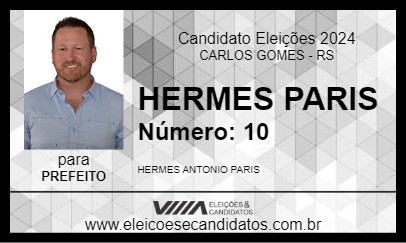 Candidato HERMES PARIS 2024 - CARLOS GOMES - Eleições