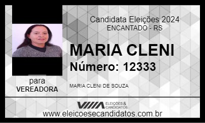 Candidato MARIA CLENI 2024 - ENCANTADO - Eleições