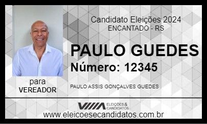 Candidato PROFESSOR PAULO 2024 - ENCANTADO - Eleições