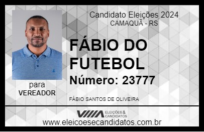 Candidato FÁBIO DO FUTEBOL 2024 - CAMAQUÃ - Eleições