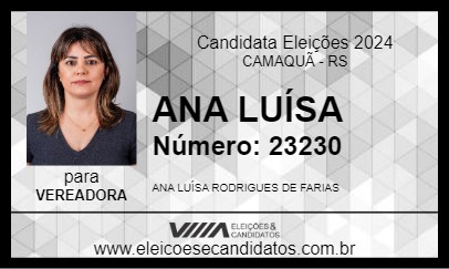 Candidato ANA LUÍSA 2024 - CAMAQUÃ - Eleições