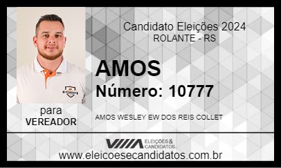 Candidato AMOS 2024 - ROLANTE - Eleições