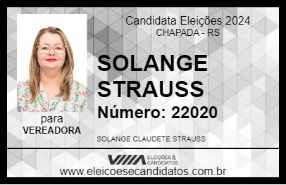 Candidato SOLANGE STRAUSS 2024 - CHAPADA - Eleições