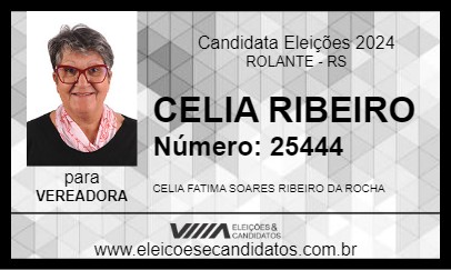 Candidato CELIA RIBEIRO 2024 - ROLANTE - Eleições