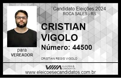 Candidato CRISTIAN VIGOLO 2024 - ROCA SALES - Eleições