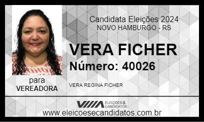 Candidato VERA FICHER 2024 - NOVO HAMBURGO - Eleições