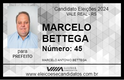 Candidato MARCELO BETTEGA 2024 - VALE REAL - Eleições