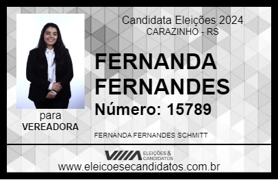 Candidato FERNANDA FERNANDES 2024 - CARAZINHO - Eleições