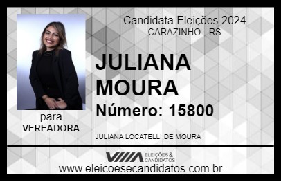 Candidato JULIANA MOURA 2024 - CARAZINHO - Eleições