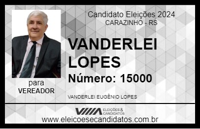 Candidato VANDERLEI LOPES 2024 - CARAZINHO - Eleições