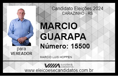 Candidato MARCIO GUARAPA 2024 - CARAZINHO - Eleições