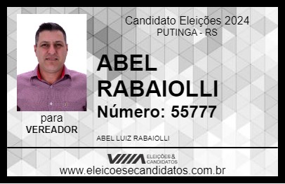 Candidato ABEL RABAIOLLI 2024 - PUTINGA - Eleições