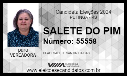 Candidato SALETE DO PIM 2024 - PUTINGA - Eleições