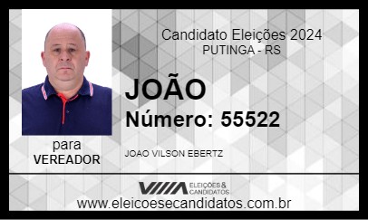 Candidato JOÃO 2024 - PUTINGA - Eleições