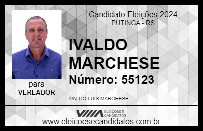 Candidato IVALDO MARCHESE 2024 - PUTINGA - Eleições