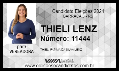 Candidato THIELI LENZ 2024 - BARRACÃO - Eleições