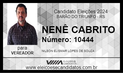 Candidato NENÊ CABRITO 2024 - BARÃO DO TRIUNFO - Eleições