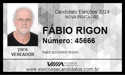 Candidato FÁBIO RIGON 2024 - NOVA PRATA - Eleições