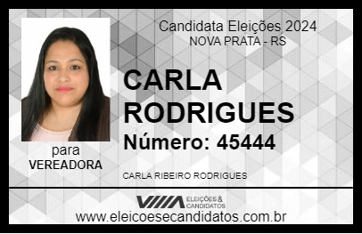 Candidato CARLA RODRIGUES 2024 - NOVA PRATA - Eleições